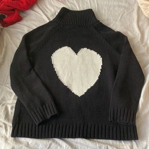 LISA TODD sweater, white heart on back, size large